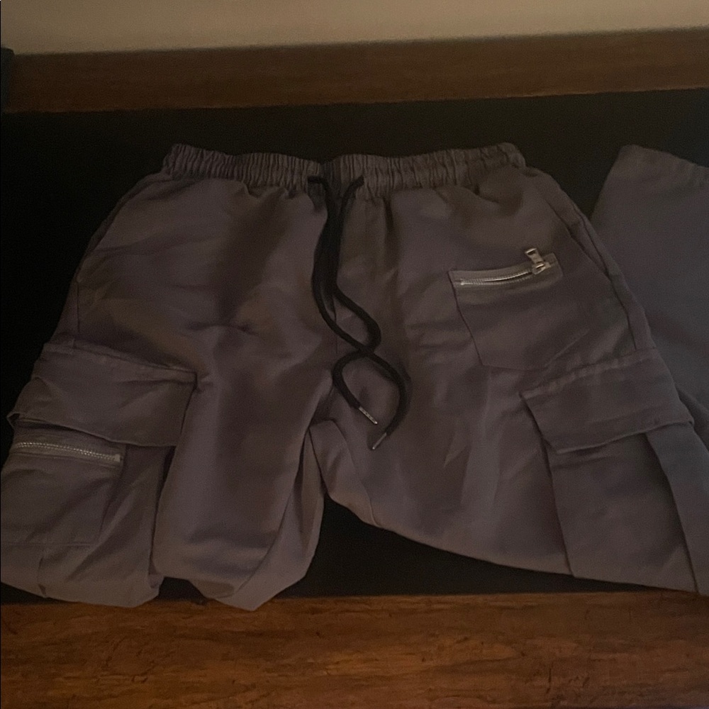 Men's Charcoal Cargo Pants